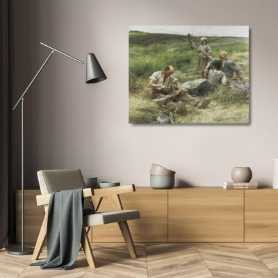 "Haymaking" by  Léon Augustin Lhermitte - Gallery Wrap Canvas Wall Art