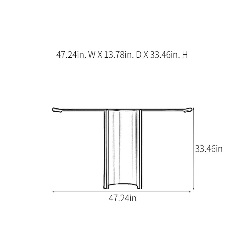Console Modern Minimalist, H 33,46 po x l 47,24 po x P 13,78 po