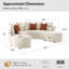 Canapé modulaire courbé 4 pièces David-2086456177