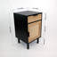 Table de chevet avec tiroir et porte en rotin naturel, table d'appoint avec rangement