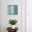 Key box for wall, Opens to the left, 30x30x5, Black, Elegant turquoise marble tiles, 