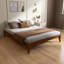 Structure de lit plateforme en bois de bambou massif et solide, avec support en lattes de bois, aucun sommier requis, assemblage facile-1170368171