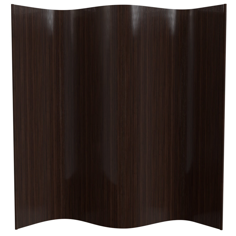 Siena Rolling Bamboo Room Divider, Dark Mocha, 7 ft. Tall