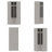 35.4" x 35.4" L-Shaped Corner Wardrobe with Frosted Glass Doors & Top Storage