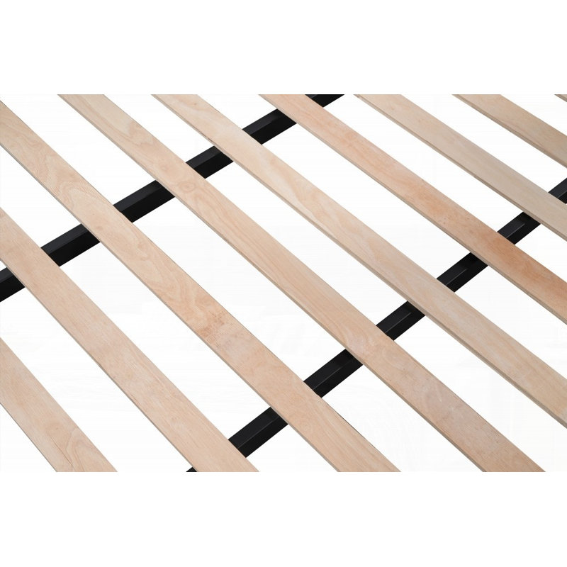 Lit mezzanine pleine grandeur avec ensemble de table - aucun sommier tapissier requis, lit plateforme en métal pour une durabilité durable