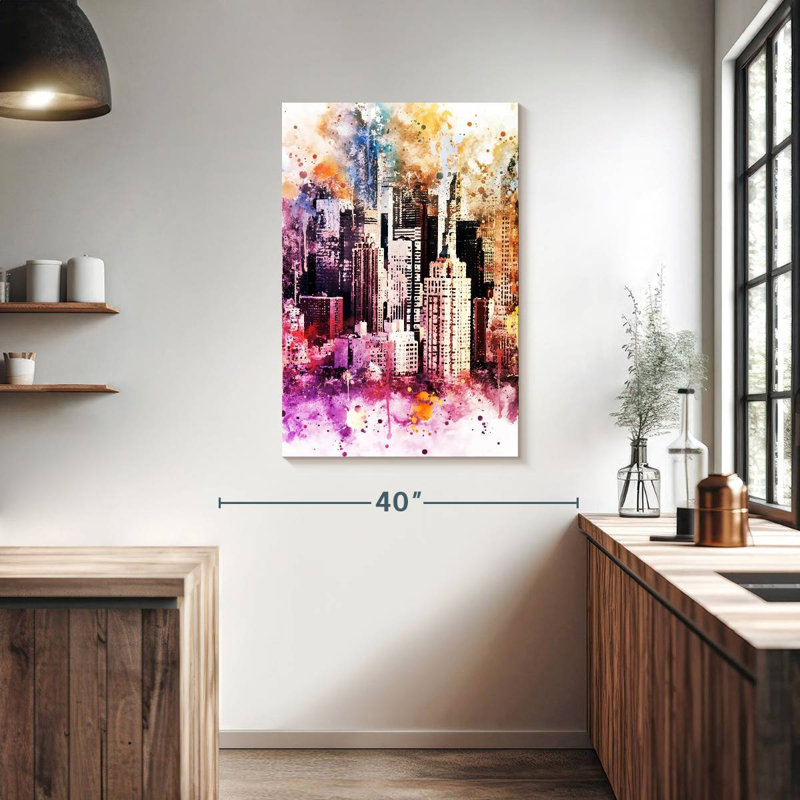 Aime Times Square Skyscrapers, 39" H x 26" W