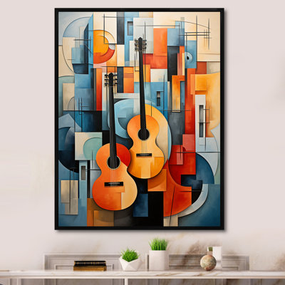 «Cubist Interplay Music Collage», reproduction d'art sur toile