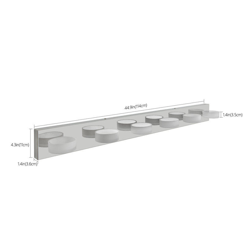 Luminaire de salle de bain 45 po à 6 lumières DEL moderne 45 po pour salle de bain, H 4,31 po x l 44,91 po x P 5,21 po