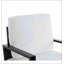 Fauteuil d'appoint moderne à dossier bas blanc rembourré avec pieds en métal doré, structure en bois d'hévéa et dossier rembourré pour une vie minimaliste chic