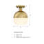 Plafonnier semi-encastré Mid-Century 1 lumière Schoch-731622151