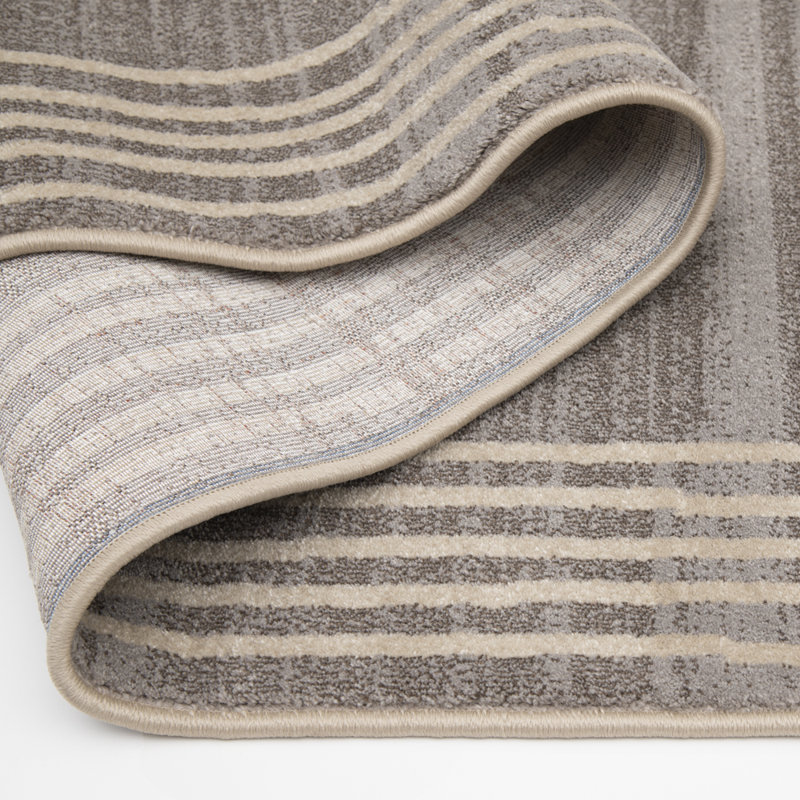 Tapis d'intérieur gris et beige Dylan, 26 po x 16 pi