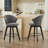 Counter Height Adjustable Stools with Solid Wood Legs-1183124842