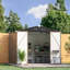 8 ft. W X 6 ft. D Metal Tool Shed