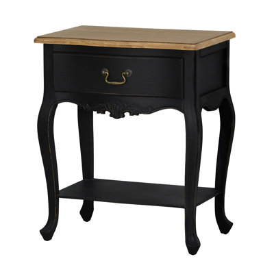 Edmunds 60cm W Solid Wood Bedside Table