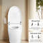 Bidet de toilette intelligent avec couvercle ouvert avec capteur de pied, siège chauffant, nuit, lavage à la balançoire, ralentissement silencieux, buse autonettoyante blanche à chasse automatique, chasse d'eau à bouton latéral arrière,