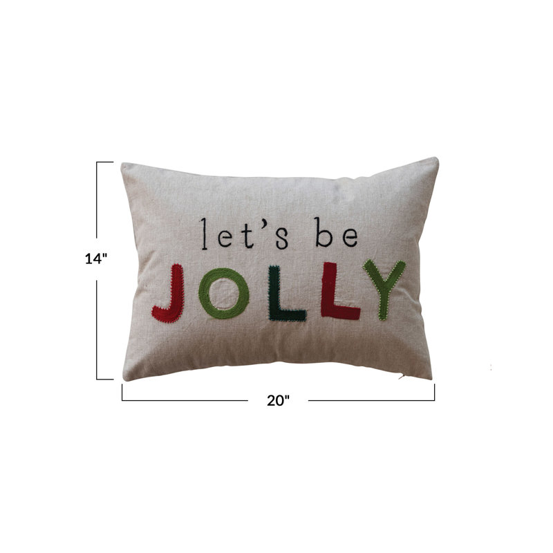 Cotton Lumbar Rectangular Pillow Cover & Insert