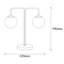 Lampe de table noire 23,23 po Yvaine