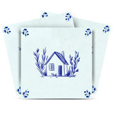 7" X 7" House Vinyl Peel And Stick Mosaic Tile