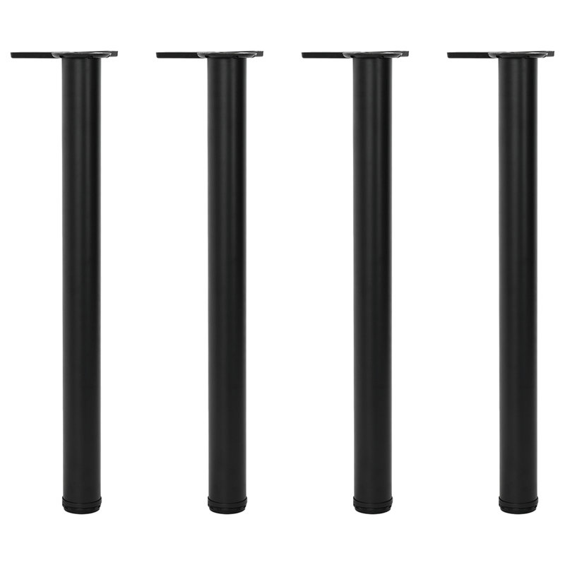 Adjustable Table Legs, Black, 71cm H x 6cm W x 6cm D