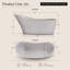67.3" x 29.7" Freestanding Soaking Cement Bathtub-175628162