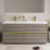 72" Freestanding Double Bathroom Vanity Modern Style Vanity with Integrated Solid Surface Countertop and 2 Sinks, 4 Soft Close Drawers