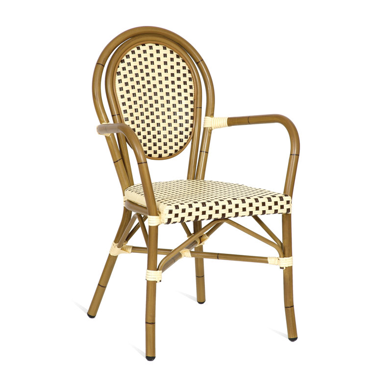Caulksville Stacking Patio Dining Armchair with Cushion