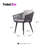 Stainless Steel and Wicker Ergonomic Terrace Dining Chairs with Cushions (Set of 2)-1302663806-1302619356