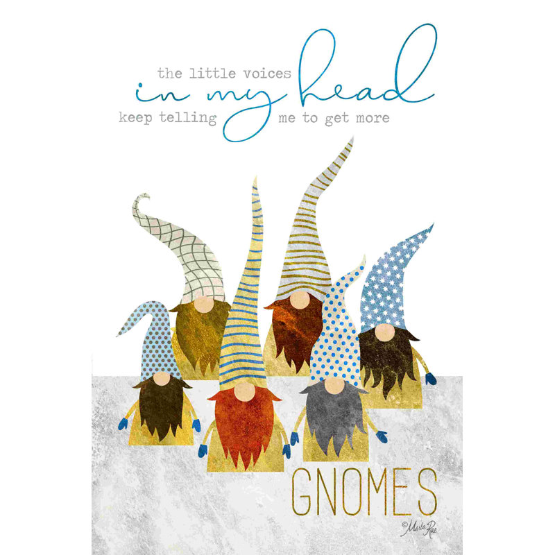 Obtenez plus de gnomes, H 18 po x l 12 po, Non, Toile tendue