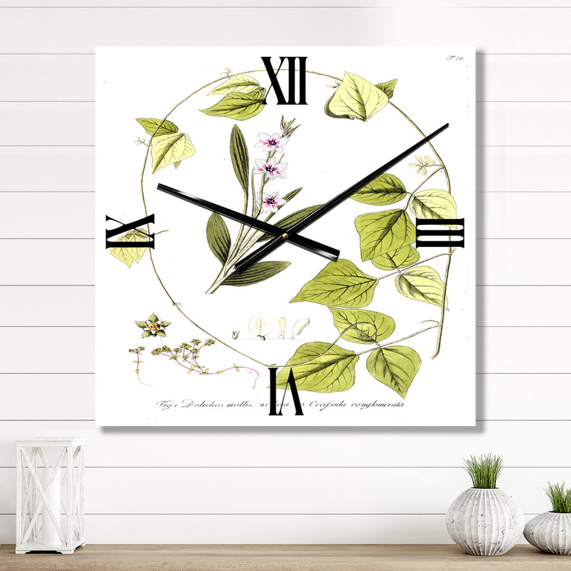 Vintage Botanicals XXI - Horloge murale traditionnelle, Grand