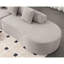 Canapé moderne courbé, canapé en tissu éponge, canapé minimaliste dans le salon, appartement, aucun assemblage requis, trois coussins, gris-819358297