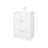 White Bathroom Vanity With 2-Door Design And Sink, 17.8 Inches Deep, Fits Different Styles