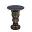 Table d'appoint à piédestal léopard noir