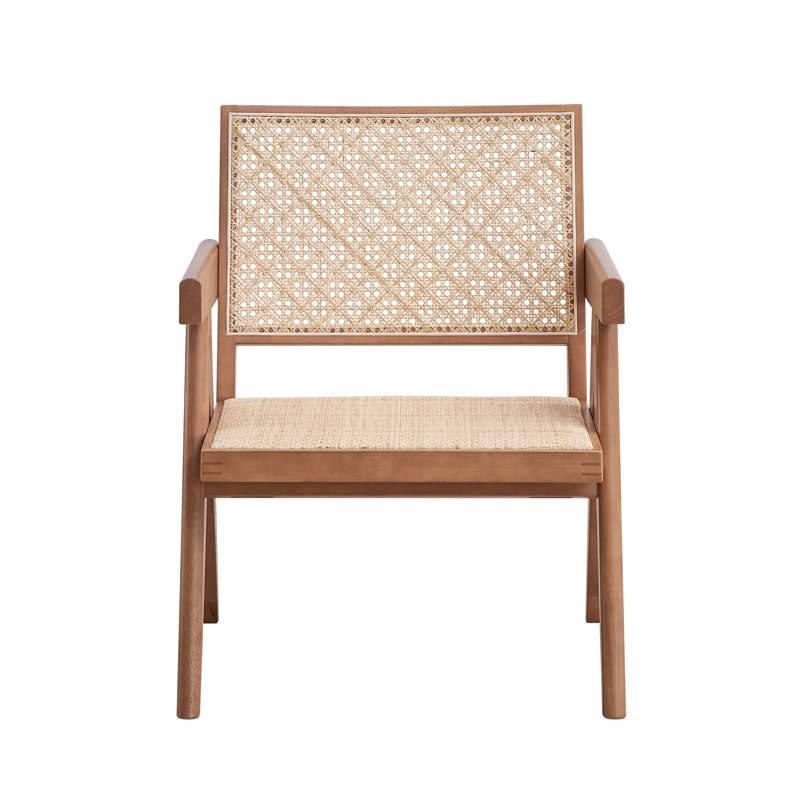 Fauteuil d'appoint en rotin et finition naturelle Velentina