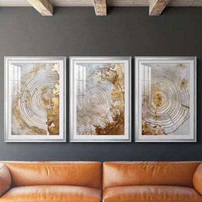 ABSTRACT Series CLXXII  -Custom Framed  Premium Print W Matt - 3 Pieces