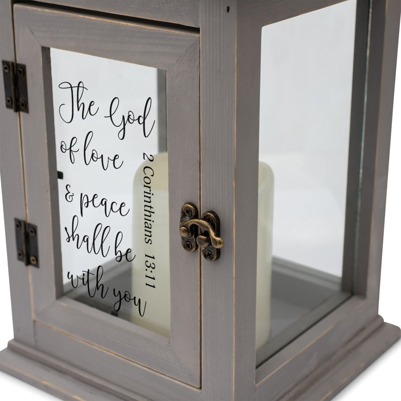 13'' H Tabletop Lantern with Candle Included