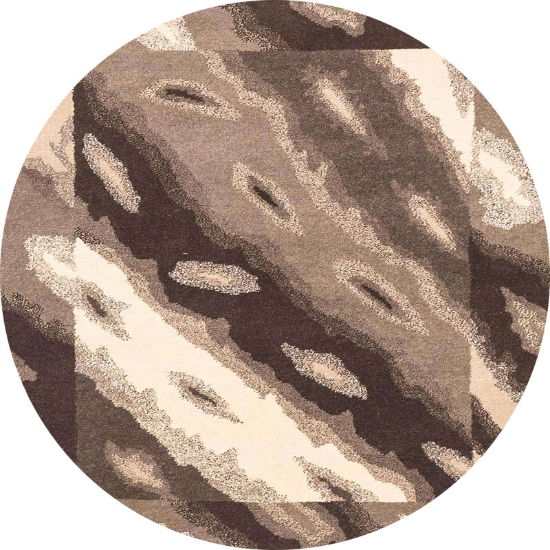 Abstract Indoor Rug, Round 7'