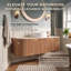 24" Wall Mounted Single Sink Bathroom Vanity with Engineered Marble Top-1816400525