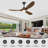 3 Blade Solid Wood Ceiling Fan with Light, Modern Farmhouse Ceiling Fan, Smart App & Remote Control, Quiet Reversible DC Motor, 6 Speeds, Dimmable LED Light-265500839-263041754