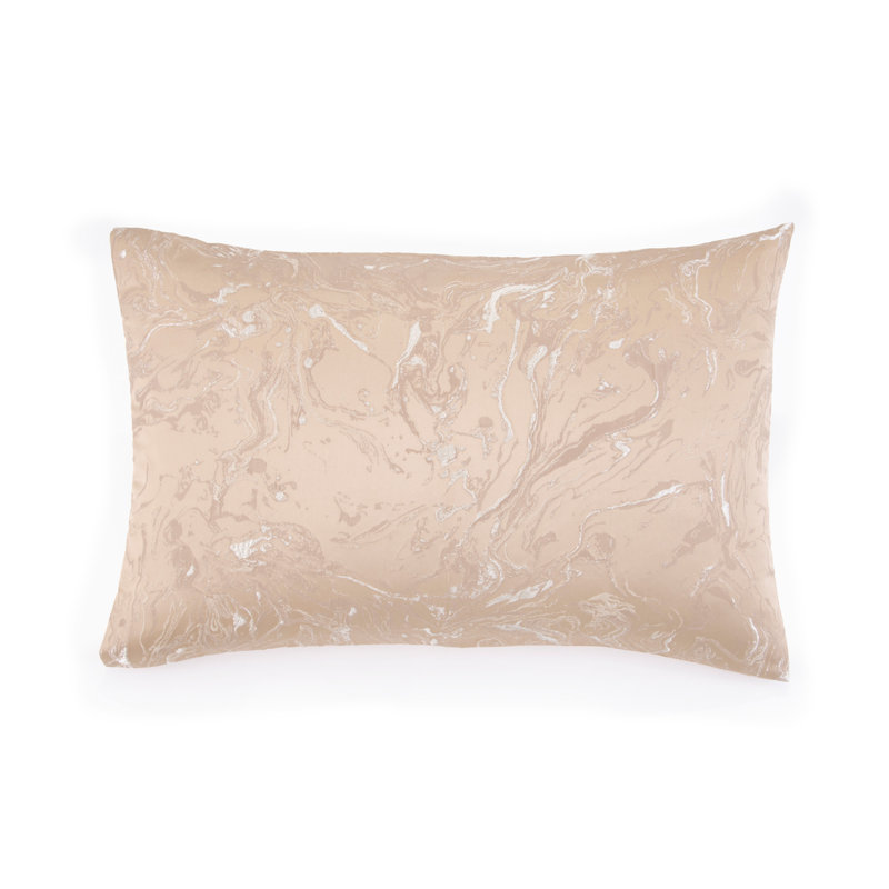 Liquid Marble Pillow Sham, King, Gray