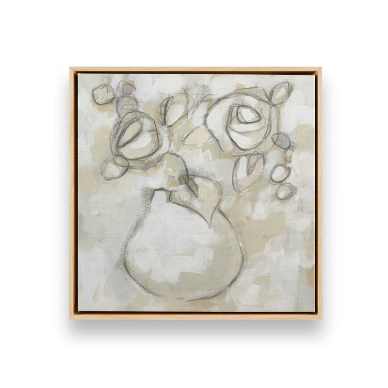 Impression sur toile, "Bouquet Sketch Impression I" par June Erica Vess, H 30 po x l 30 po, Érable