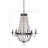 Metal and Draped Wood Bead Chandelier-1592660477
