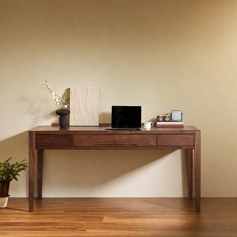 Bureau en bois massif de style américain, H 29,92 po x l 62,99 po x P 29,53 po