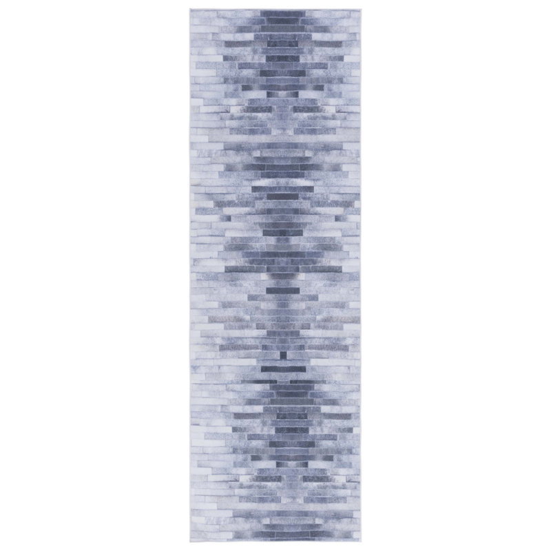 Tapis abstrait lavable à la machine Avrumi, Tapis de couloir 2 pi 6 po x 8 pi