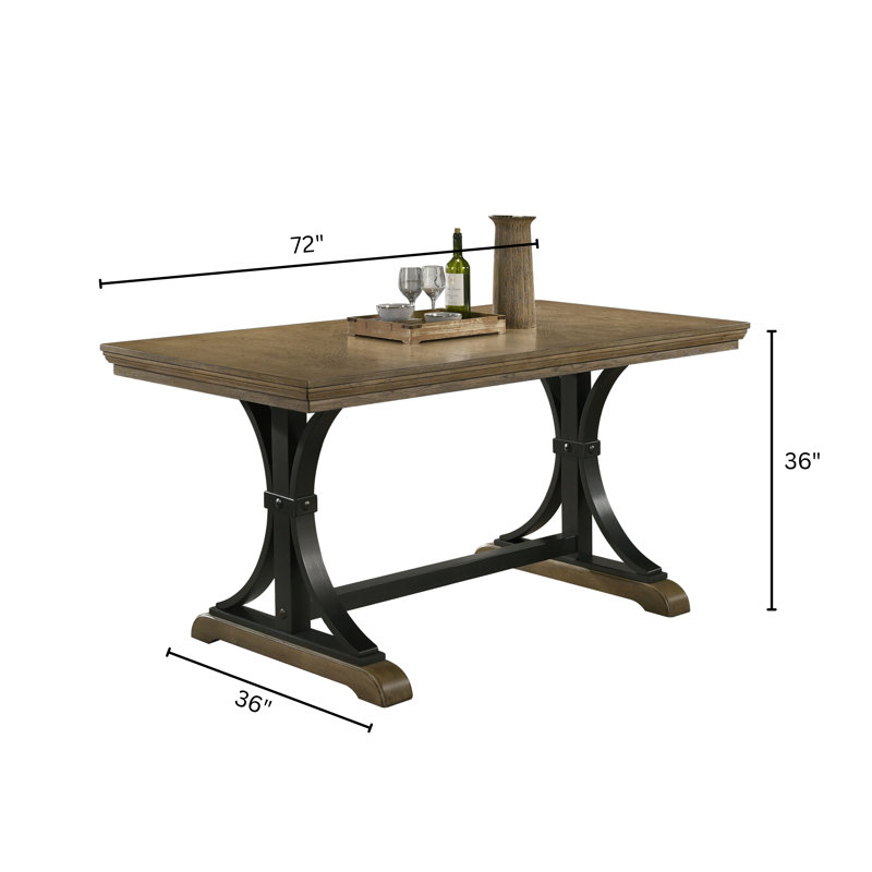 Dasher Solid Wood Top Dining Table