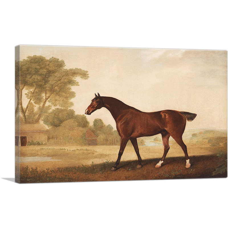«Eagle A Bay Racehorse» par George Stubbs, reproduction d'art sur toile tendue, H 18 po x l 26 po x P 1,5 po