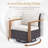 Drazen Wicker Steel Outdoor Seating Group-910527885-910527884