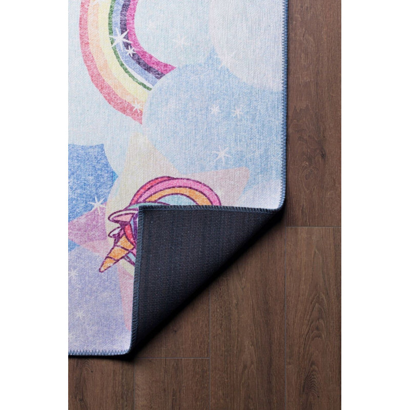 Tapis pour enfant rose et rose, Rectangle 6 pi 11 po x 10 pi 3 po