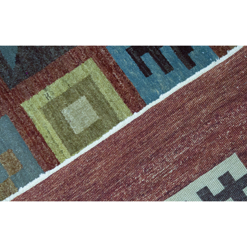 Wool Patchwork Area Rug