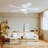 52" 5-blade White Ceiling Fan with LED Light Kit and Remote Control-1977167547-1972329154