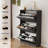 Modern Fluted Shoe Storage Cabinet with 3 Flip Drawers, Adjustable Shelves, Holds Up to 24 Pairs, Freestanding Entryway Cabinet-1746361967